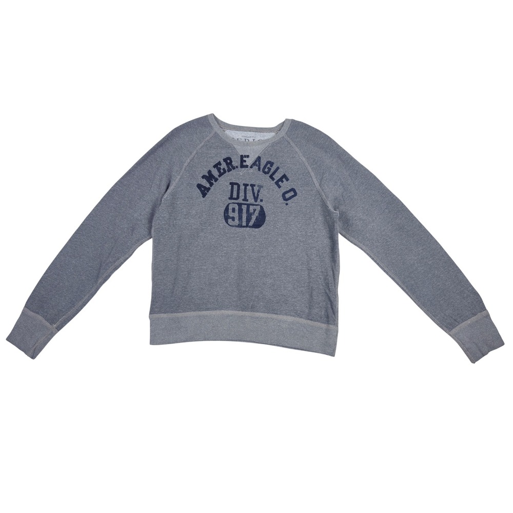 American Eagle Sweatshirt Crewneck Womens S Gray